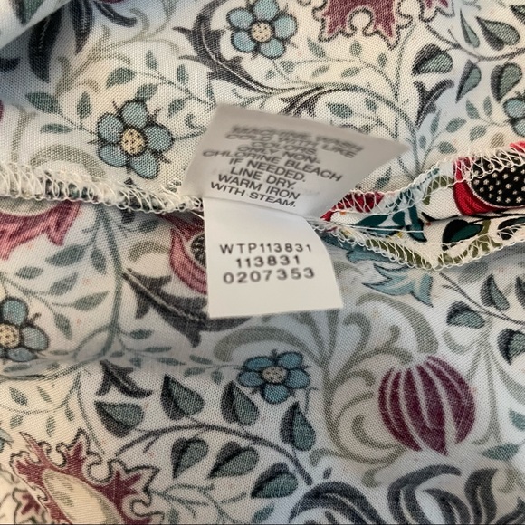 J. Jill Women's Multicolored Paisley and Floral Print Blouse XL - Picture 8 of 11